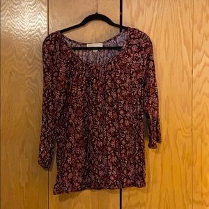 MK 3/4 Sleeve Patterned Shirt